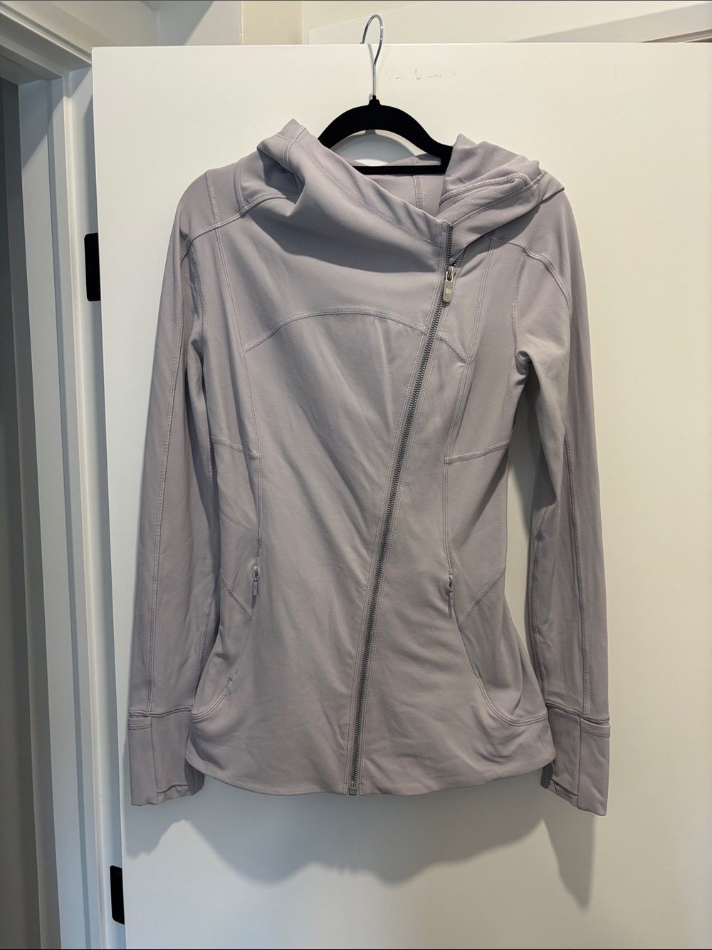 lululemon athletica Lavender Hooded Asymmetrical Zip Jacket